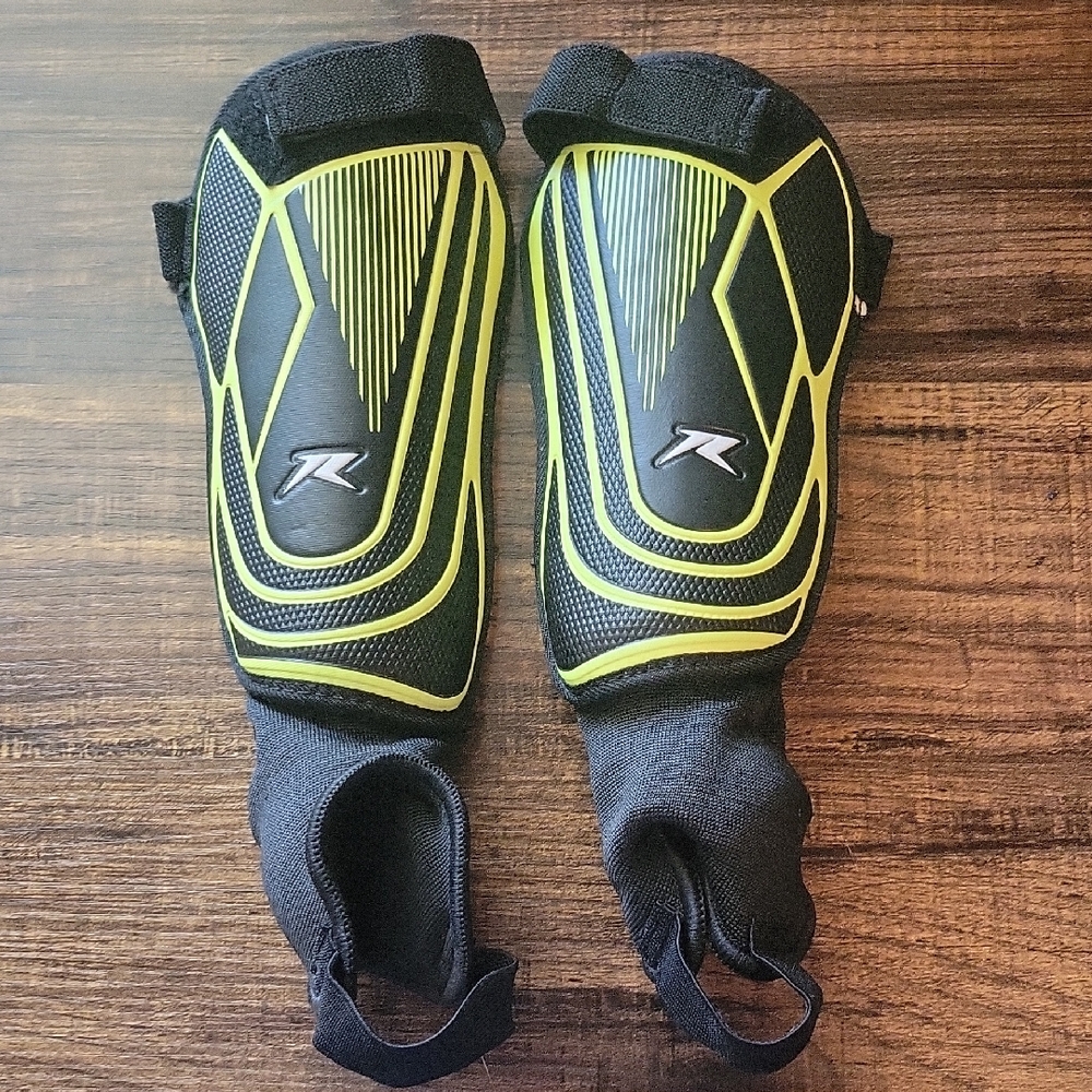 Black and Yellow Shin Guards